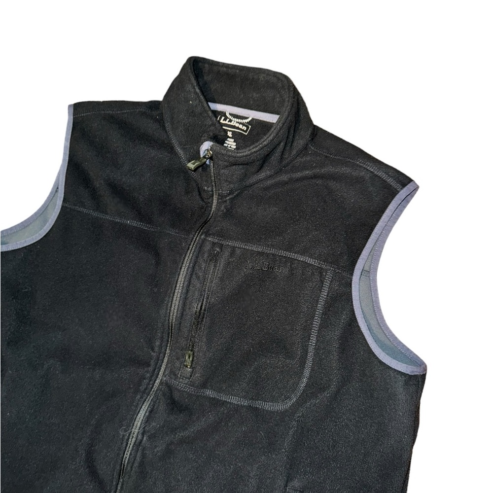 L.L. Bean Fleece Sleeveless Vest in Black Men’s Size XL - Picture 3 of 5